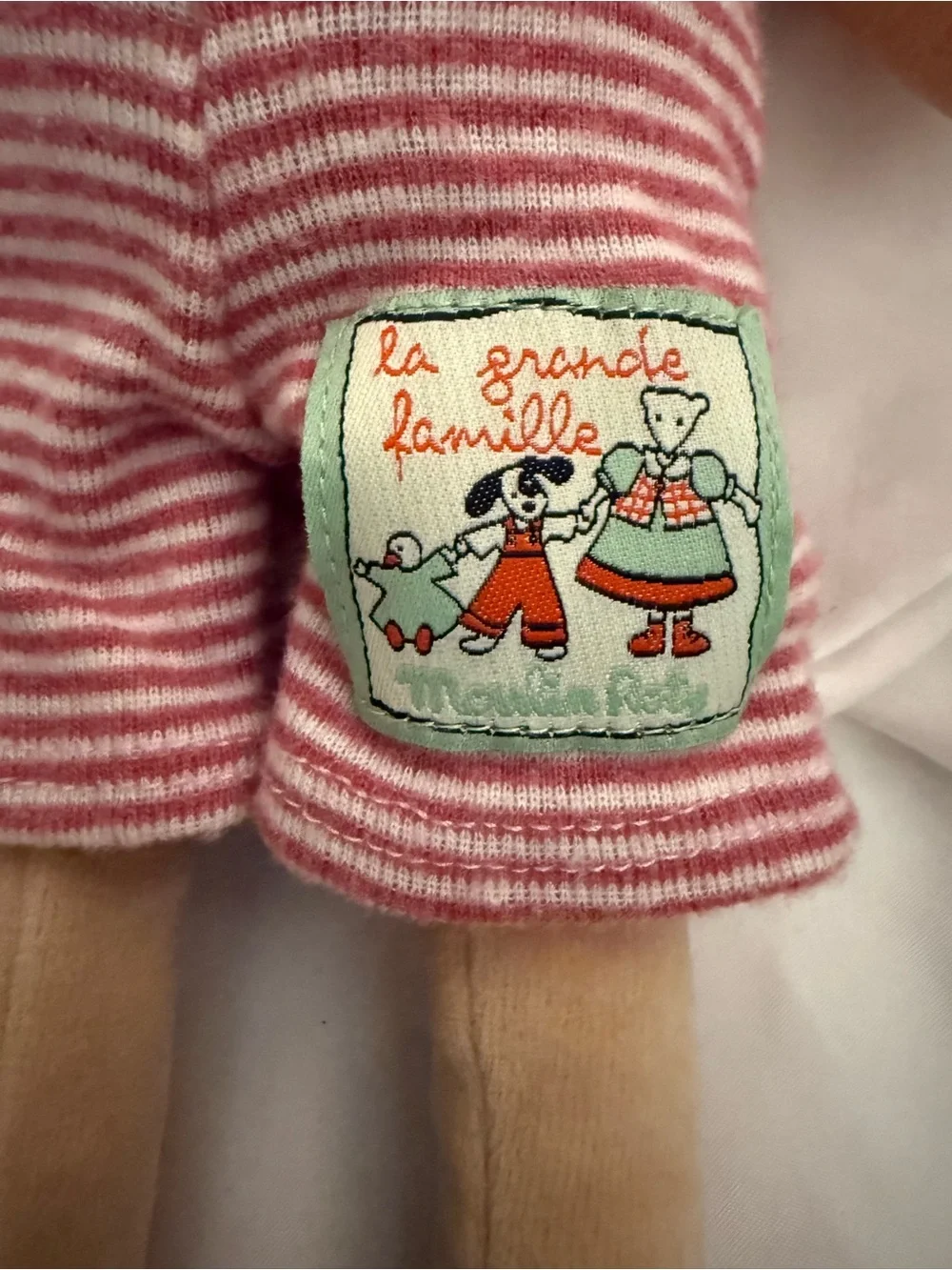 Like New Moulin Roty La Grande Famille Sylvain the Rabbit Plush